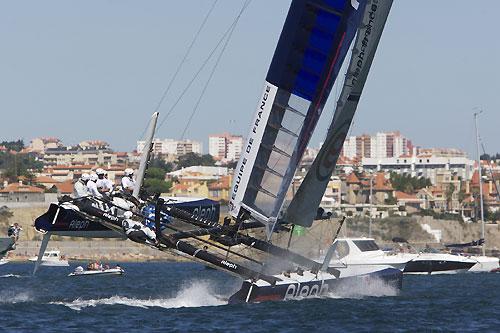 Bertrand Pac�s Aleph at the America's Cup World Series, Cascais, Portugal, August 6-14, 2011. Photo copyright Morris Adant.