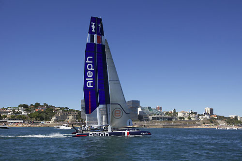 Bertrand Pac�s Aleph at the America's Cup World Series, Cascais, Portugal, August 6-14, 2011. Photo copyright Morris Adant.