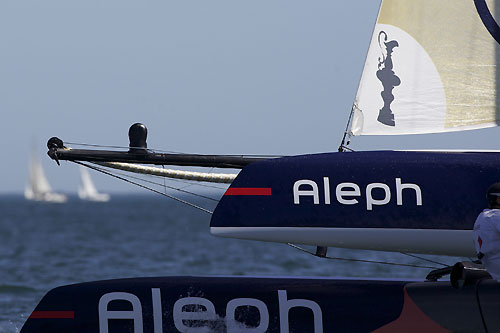 Bertrand Pac�s Aleph at the America's Cup World Series, Cascais, Portugal, August 6-14, 2011. Photo copyright Morris Adant.