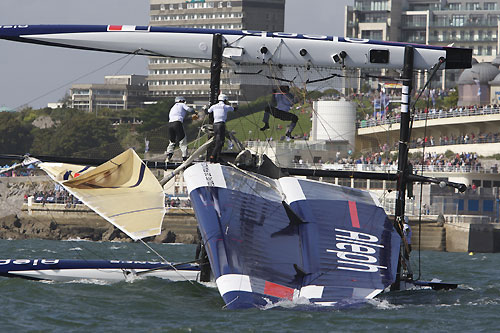 Bertrand Pac�'s Aleph at the America's Cup World Series, Plymouth, UK, September 10-18, 2011. Photo copyright Morris Adant.