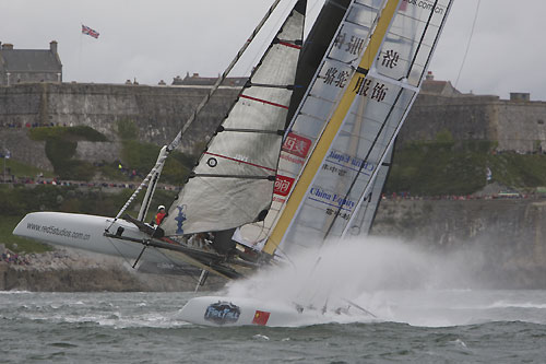 Charlie Ogletree's China Team at the America's Cup World Series, Plymouth, UK, September 10-18, 2011. Photo copyright Morris Adant.